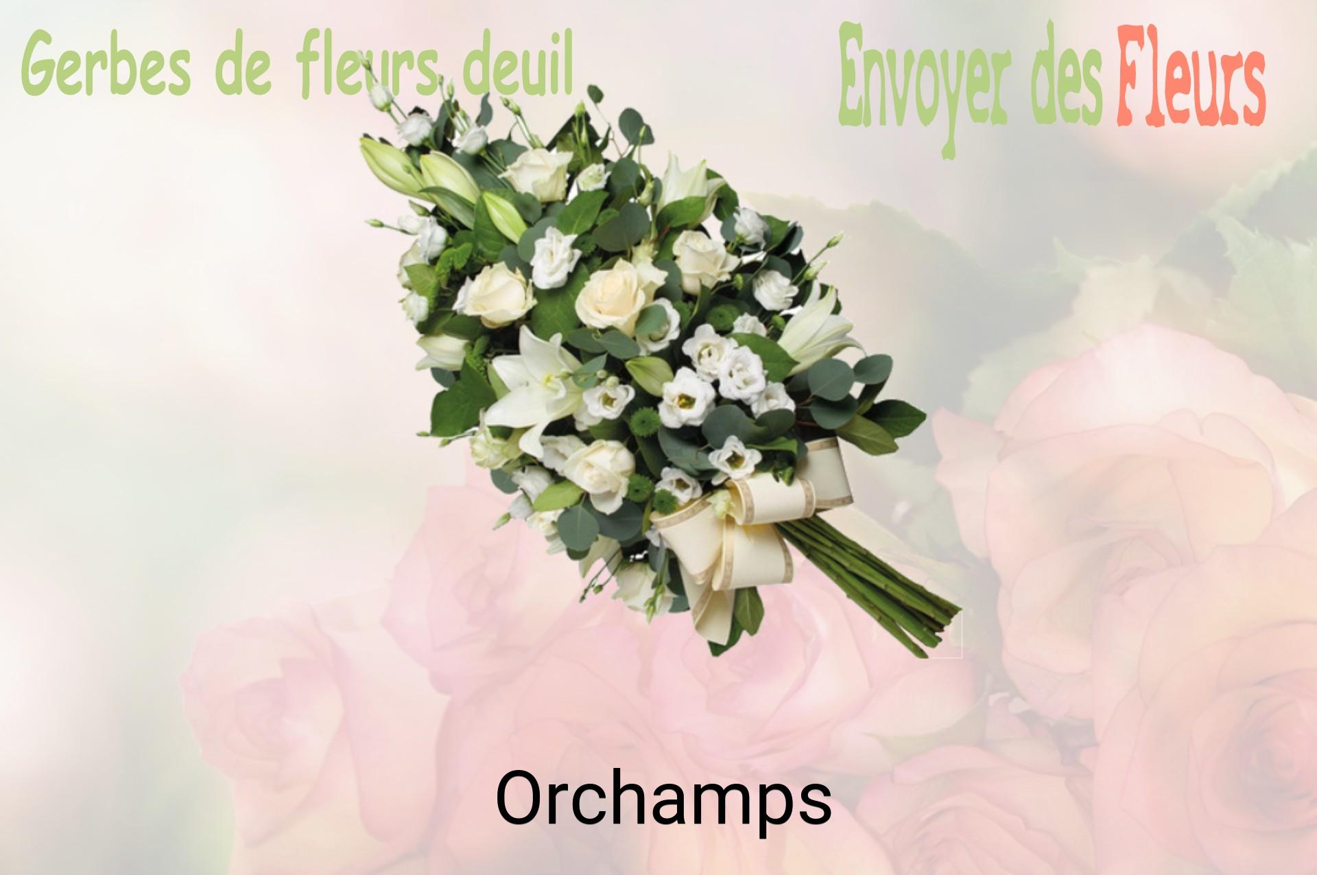 Gerbe de fleurs de deuil livrée à Orchamps